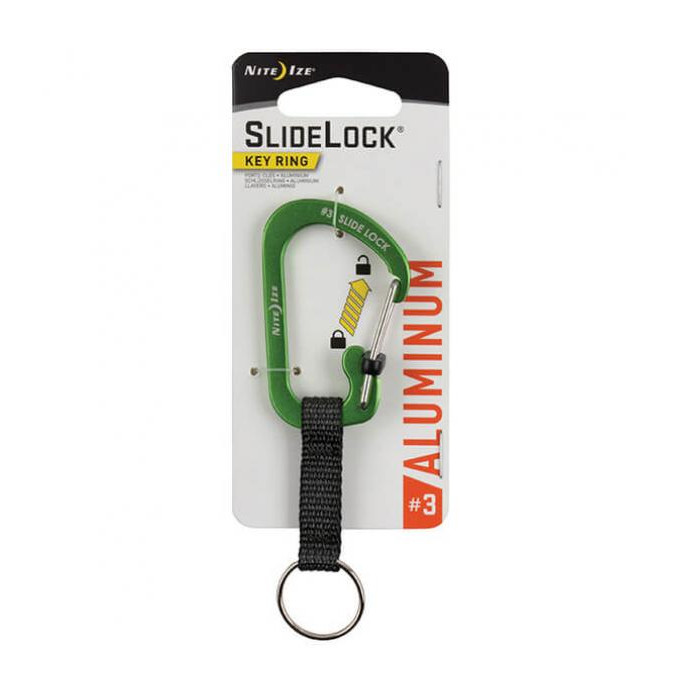 

Карабин Nite Ize SlideLock Key Ring CSLAW3-17-R6 Lime, CSLAW3-17-R6