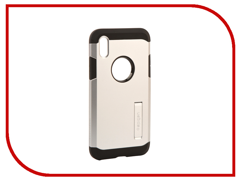 фото Аксессуар Чехол Spigen Tough Armor для APPLE iPhone X Silver 057CS22163