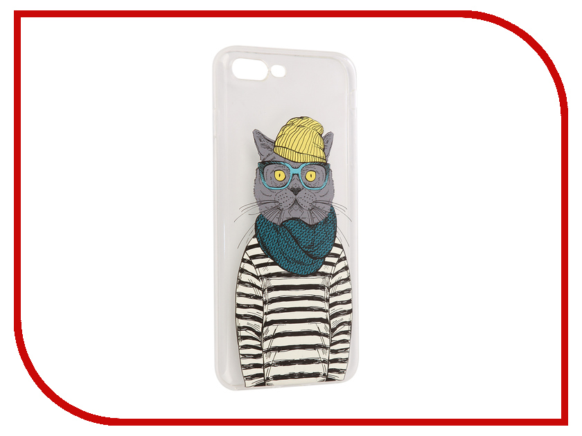 фото Аксессуар Чехол iPapai Hipsta Animals Кот Silicone для APPLE iPhone 7 Plus