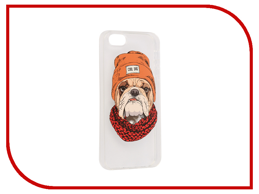 фото Аксессуар Чехол iPapai Питомцы Cool Dog Silicone для APPLE iPhone 5 / 5S