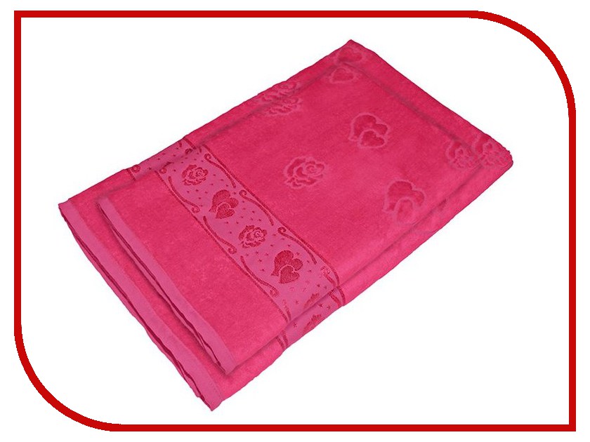 фото Полотенце Aisha Home 50x90/70x140 2шт Fuchsia УНП-018-02-2
