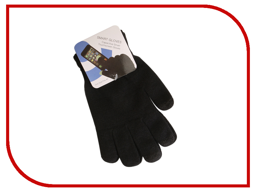 фото Теплые перчатки для сенсорных дисплеев Red Line р. M/L Black / Dark Blue Finger