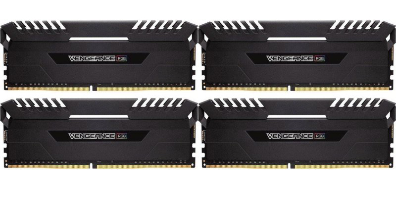 Модуль памяти Corsair Vengeance RGB DDR4 DIMM 3000MHz PC4-24000 - 64Gb Kit (4 x 16Gb) CMR64GX4M4C3000C16
