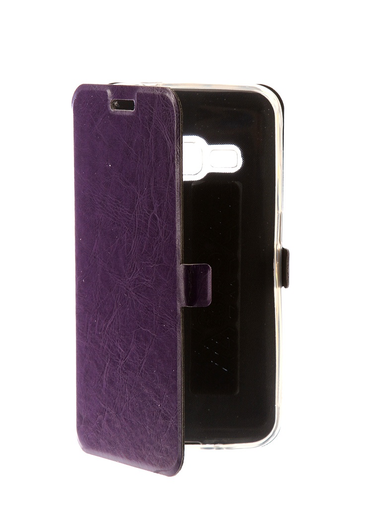 Аксессуар Чехол CaseGuru для Samsung Galaxy J1 2016 Magnetic Case Glossy Purple 101044