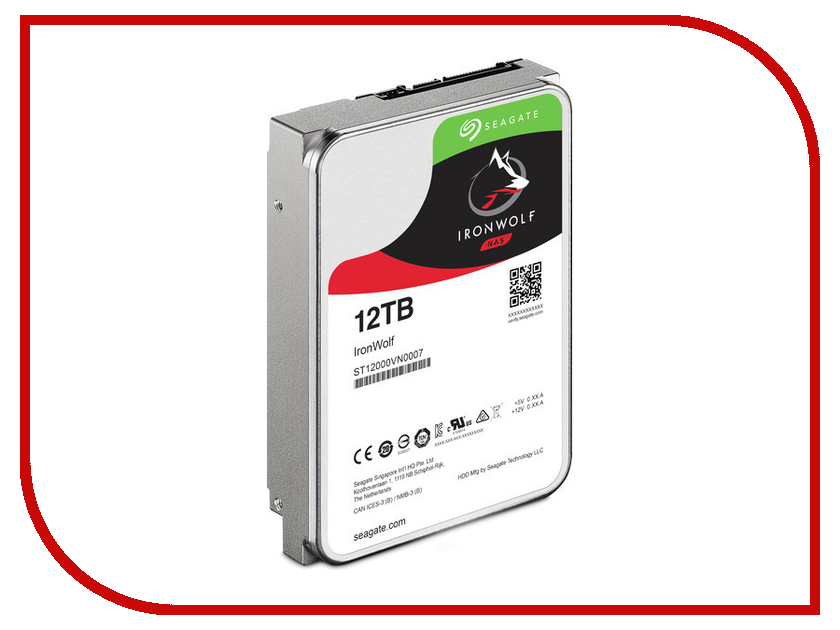 внутренние HDD/SSD ST12000VN0007 Жесткий диск 12Tb - Seagate IronWolf ST12000VN0007