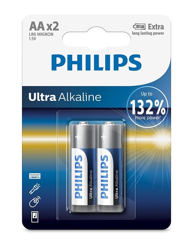 фото Батарейка AA Philips LR6E2B/10 Ultra (2 штуки)
