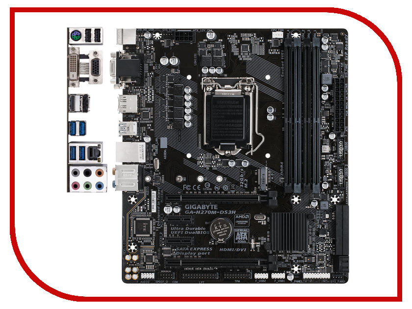 фото Материнская плата GigaByte GA-H270M-DS3H
