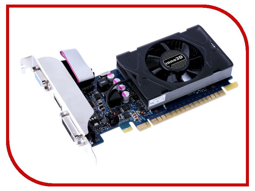 Видеокарты N730-3SDV-D5BX Видеокарта Inno3D GeForce GT 730 LP 902Mhz PCI-E 2.0 1024Mb 5000Mhz 64 bit DVI HDMI HDCP N730-3SDV-D5BX