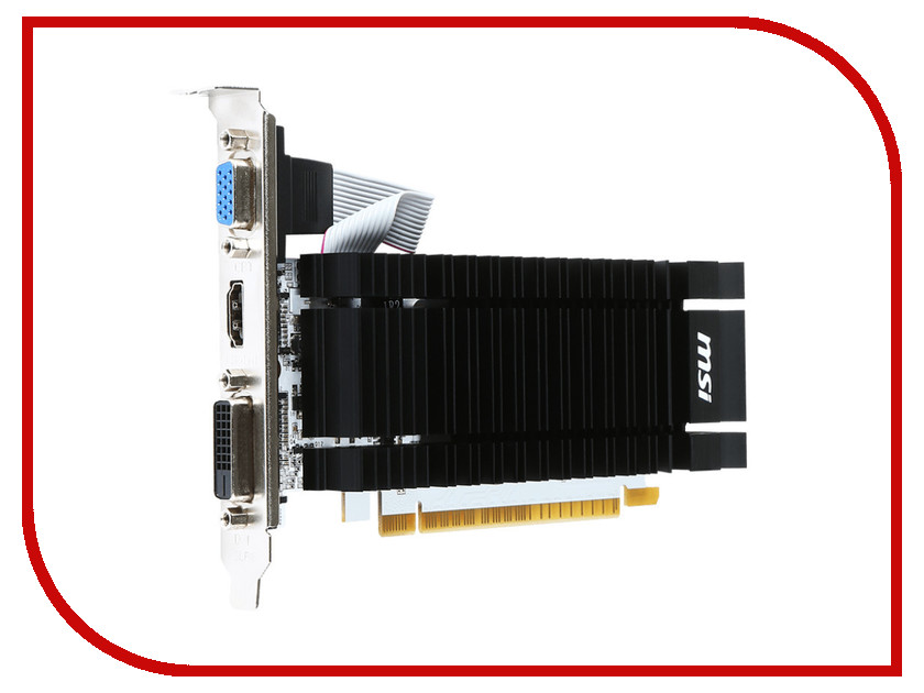 Видеокарты N730K-2GD3H/LP Видеокарта MSI GeForce GT 730 9024Mhz PCI-E 2.0 2048Mb 1600Mhz 64 bit DVI HDMI HDCP N730K-2GD3H/LP