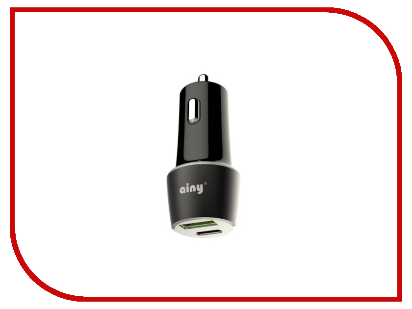 фото Зарядное устройство Ainy USB+Type-C Quick Charge 3.0 Black EB-043A