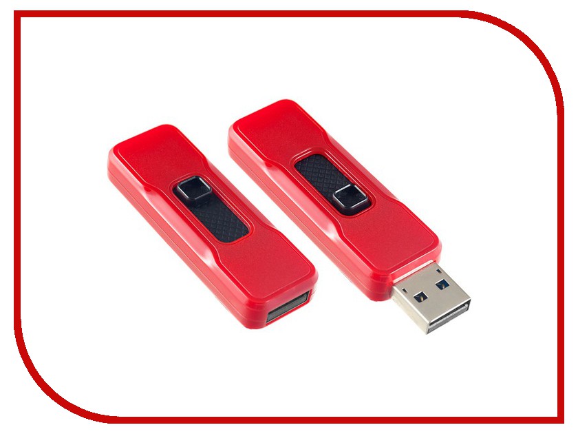 USB Flash Drive (флешка) S04 PF-S04R016 USB Flash Drive 16Gb - Perfeo S04 Red PF-S04R016