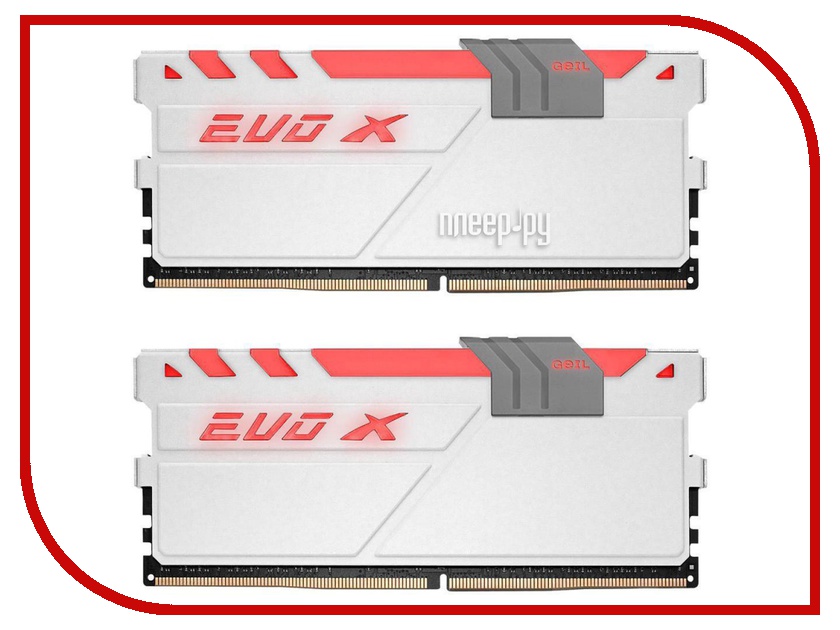Модули памяти GEXG432GB2400C16DC Модуль памяти GeIL EVO X DDR4 DIMM 2400MHz PC4-21300 CL16 - 32Gb KIT (2x16Gb) GEXG432GB2400C16DC