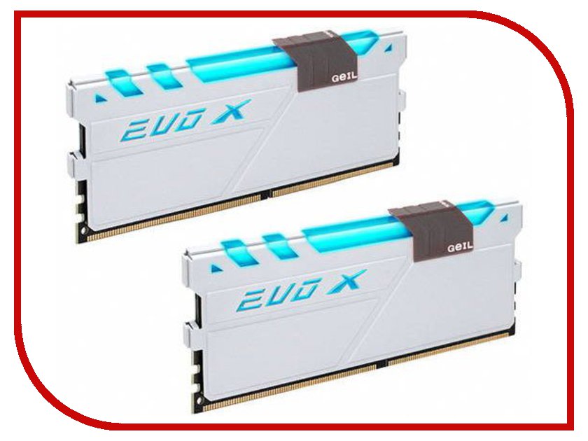 Модули памяти GEXG416GB2400C16DC Модуль памяти GeIL EVO X DDR4 DIMM 2400MHz PC4-21300 CL16 - 16Gb KIT (2x8Gb) GEXG416GB2400C16DC