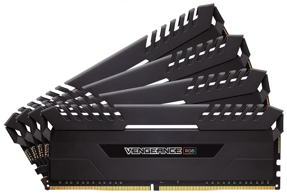 Модуль памяти Corsair Vengeance RGB DDR4 DIMM 3600MHz PC4-28800 CL18 - 32Gb KIT (4x8Gb) CMR32GX4M4C3600C18
