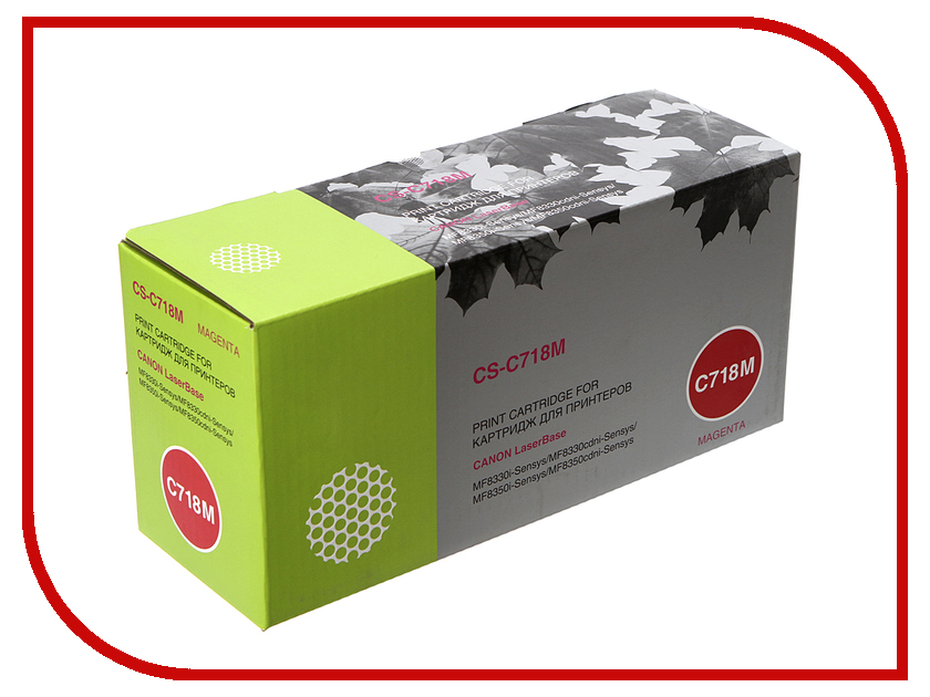 Картридж Cactus CS-C718M Magenta для Canon LaserBase MF8330i-Sensys/MF8330cdni-Sensys/MF8350i-Sensys/MF8350cdni-Sensys/LBP7200i-Sensys/7200cdni-Sensys
Картридж Cactus CS-C718M Magenta для Canon LaserBase MF8330i-Sensys/MF8330cdni-Sensys/MF8350i-Sensys/MF8350cdni-Sensys/LBP7200i-Sensys/7200cdni-Sensys