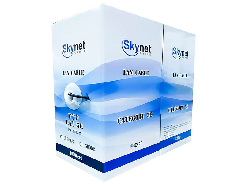 Сетевой кабель SkyNet Light FTP cat.5e Outdoor 4x2x0.46 FLUKE TEST 100m Black CSL-FTP-4-CU-OUT/100