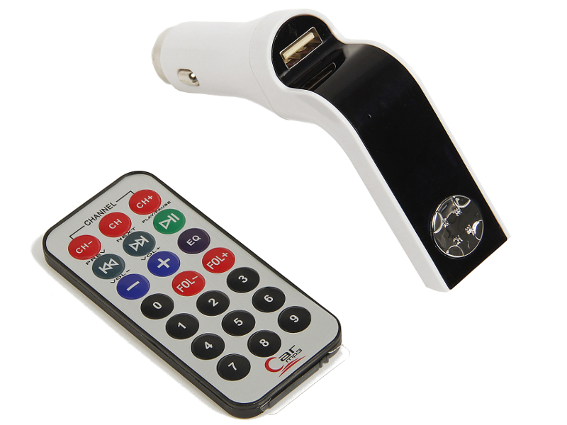 FM-Трансмиттер СИМА-ЛЕНД USB/Mp3/WMA/MicroSD White 2506799
