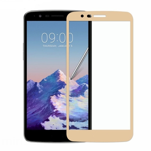 Аксессуар Защитное стекло LG K8 Onext Gold Frame 41656