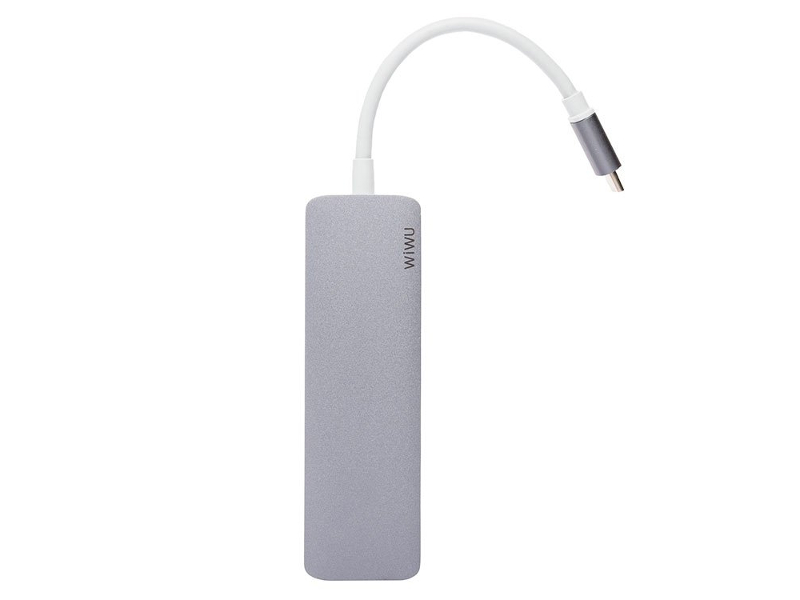 Хаб USB Activ Type-C WiWU T4 5 in 1 Grey 84742
