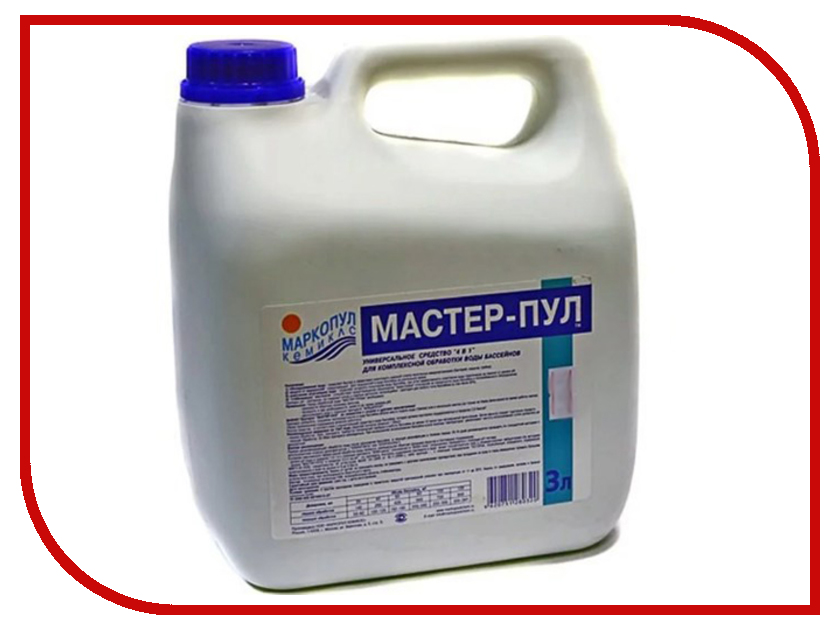 Жидкое безхлорное средство Маркопул-Кэмиклс Мастер-Пул 3л М21