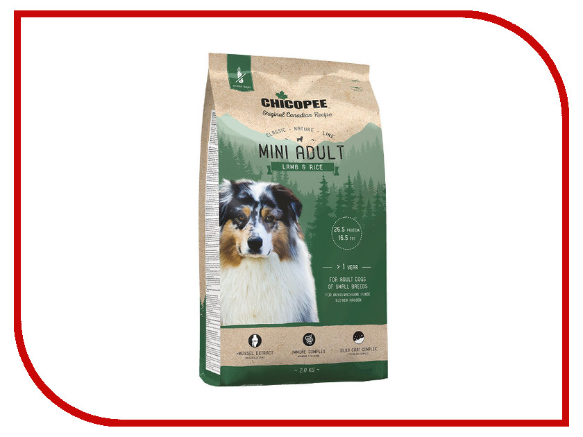 Корм Chicopee Classic Nature Line Mini Adult Ягнёнок/Рис 2kg для взрослых собак мелких пород 8289002