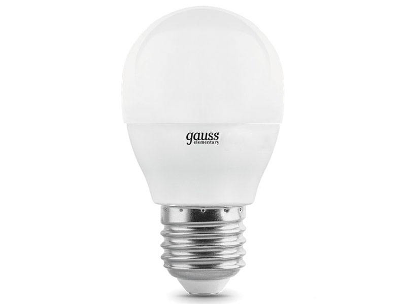 Лампочка Gauss Elementary Globe E27 10W 3000K 53210, 53210