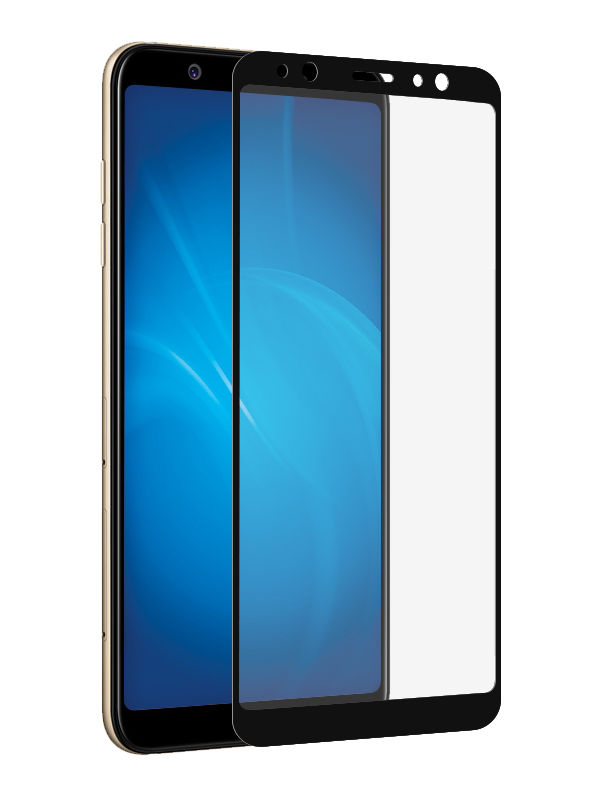 Аксессуар Защитное стекло Samsung Galaxy A6 Plus Onext с рамкой Black 41685