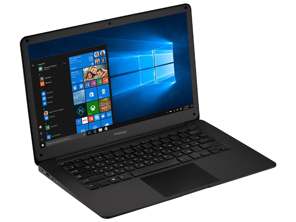 Ноутбук Prestigio SmartBook 141 C2 Black PSB141C02CFH_BK_CIS (Intel Celeron N3350 1.1 GHz/4096Mb/32Gb SSD/Intel HD Graphics/LAN/Wi-Fi/Bluetooth/Cam/14.1/1920x1080/Windows 10 Home)