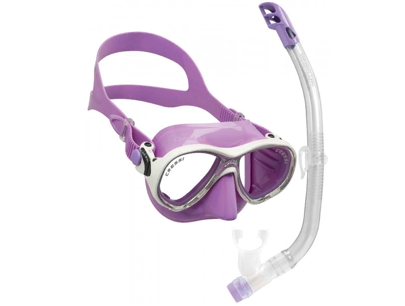 Набор маска + трубка Cressi Marea VIP JR Top Lilac Silicone/Lilac DM1000067
