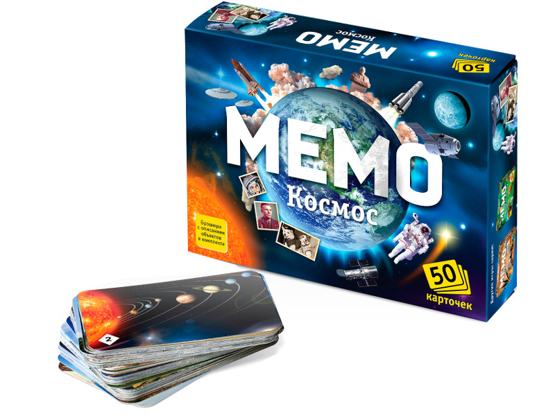 Настольная игра Нескучные игры Мемо Космос 7208/48