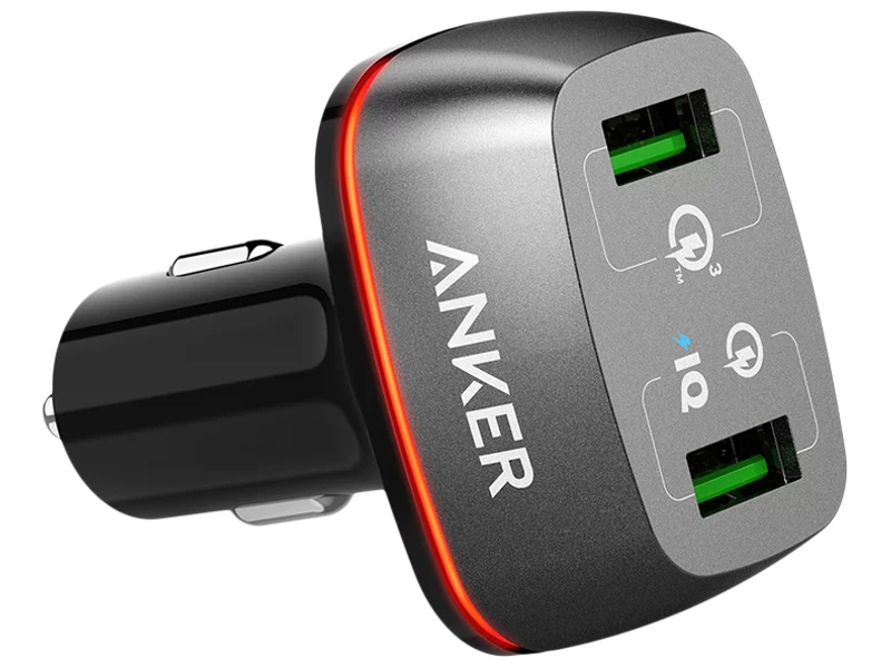 Зарядное устройство Anker PowerDrive+ 2 Quick Charge 3.0 2xUSB 5.1 А Black A2224H11