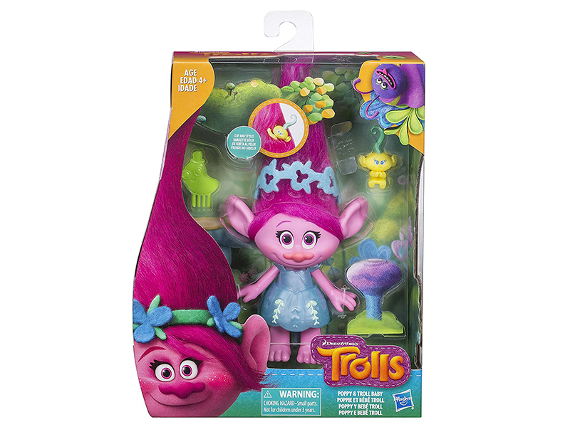Игрушка Hasbro Trolls Фигурка тролля c заколочками для волос E0144