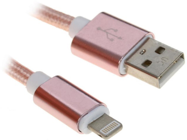 Аксессуар Red Line USB - 8 pin 2m Nylon Braid Pink