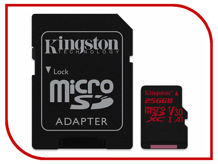 Карта памяти 256Gb - Kingston MicroSDXC Class 10 Canvas React UHS-I U3 V30 + SD адаптер SDCR/256GB цена Карта памяти 256Gb - Kingston MicroSDXC Class 10 Canvas React UHS-I U3 V30 + SD адаптер SDCR/256GB цены онлайн