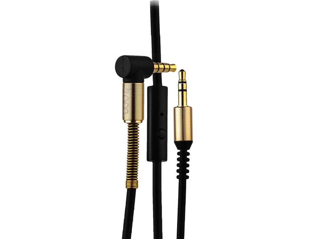 Аксессуар Hoco Spring UPA02 c микрофоном 3.5 Jack/M - 3.5 Jack/M Black