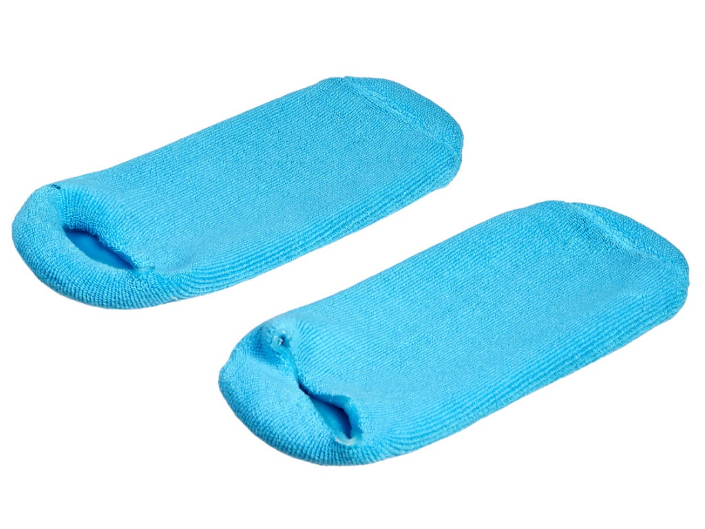 фото Маска-носки bradex увлажняющие, гелевые многоразового использования light blue kz 0530