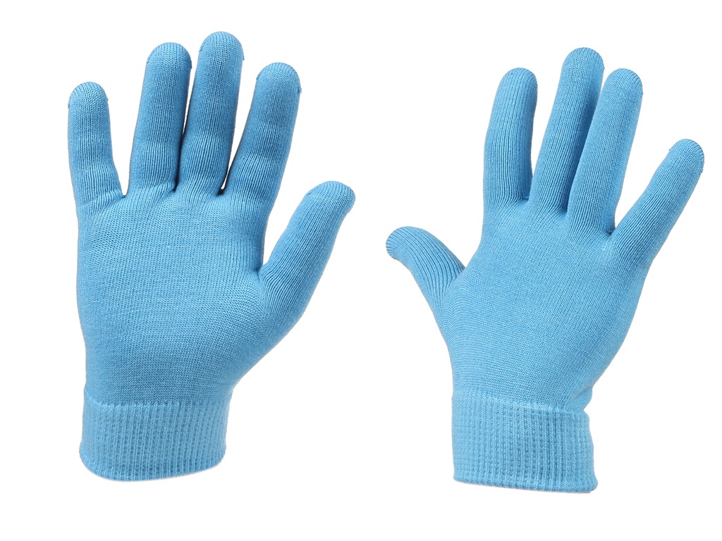 фото Маска-перчатки bradex увлажняющие, гелевые многоразового использования light blue kz 0176