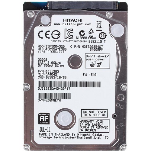  500Gb - HGST / Hitachi Travelstar Z7K500 HTS725050A7E630 0J26005