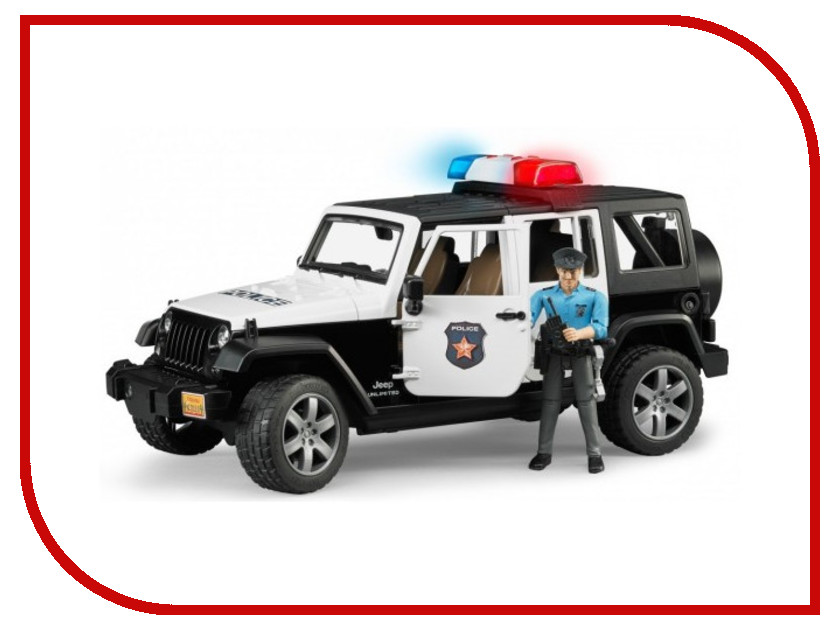 Игрушка Bruder Внедорожник Jeep Wrangler Unlimited Rubicon Полиция с фигуркой 02-526