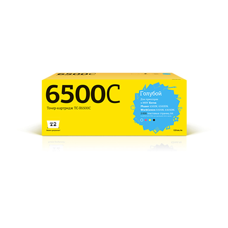 Картридж T2 TC-X6500C для Xerox Phaser 6500N/6500DN/WorkCentre 6505N/6505DN Cyan Картридж T2 TC-X6500C для Xerox Phaser 6500N/6500DN/WorkCentre 6505N/6505DN Cyan