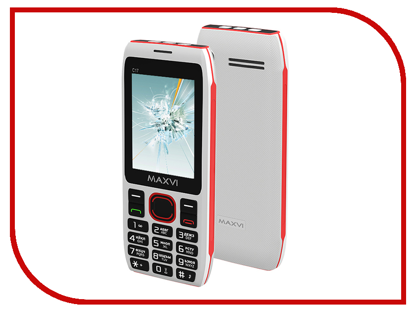 цена Сотовый телефон MAXVI C17 White-Red