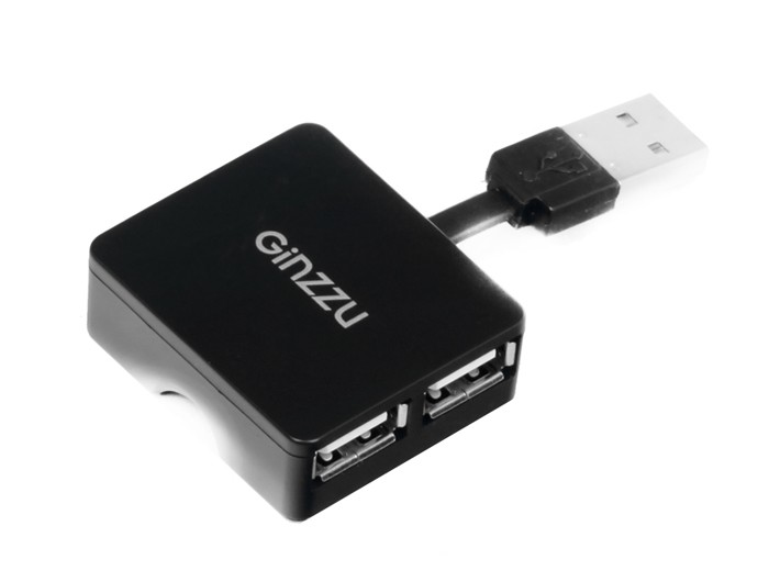Ginzzu Хаб USB Ginzzu GR-414UB 4 ports Black