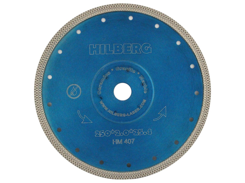 Диск Trio Diamond Hilberg Турбо HM407 алмазный отрезной по керамограниту 250x25.4mm, HM407
Диск Trio Diamond Hilberg Турбо HM407 алмазный отрезной по керамограниту 250x25.4mm, HM407