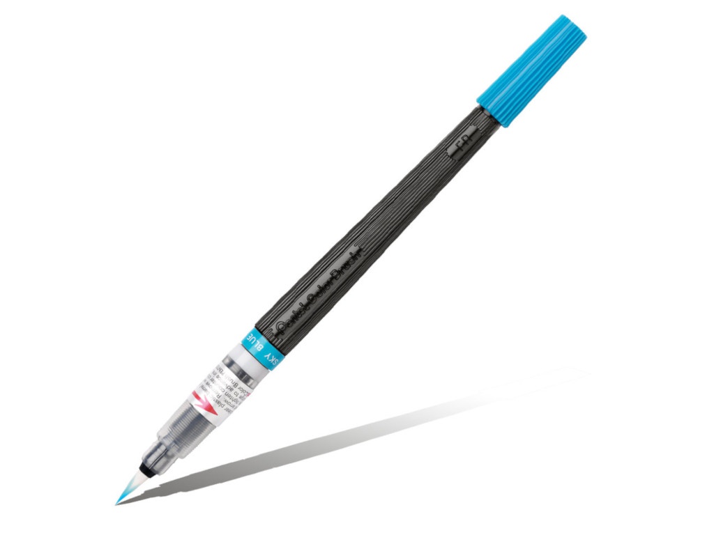 Кисть с краской Pentel Colour Brush Light Blue XGFL-110