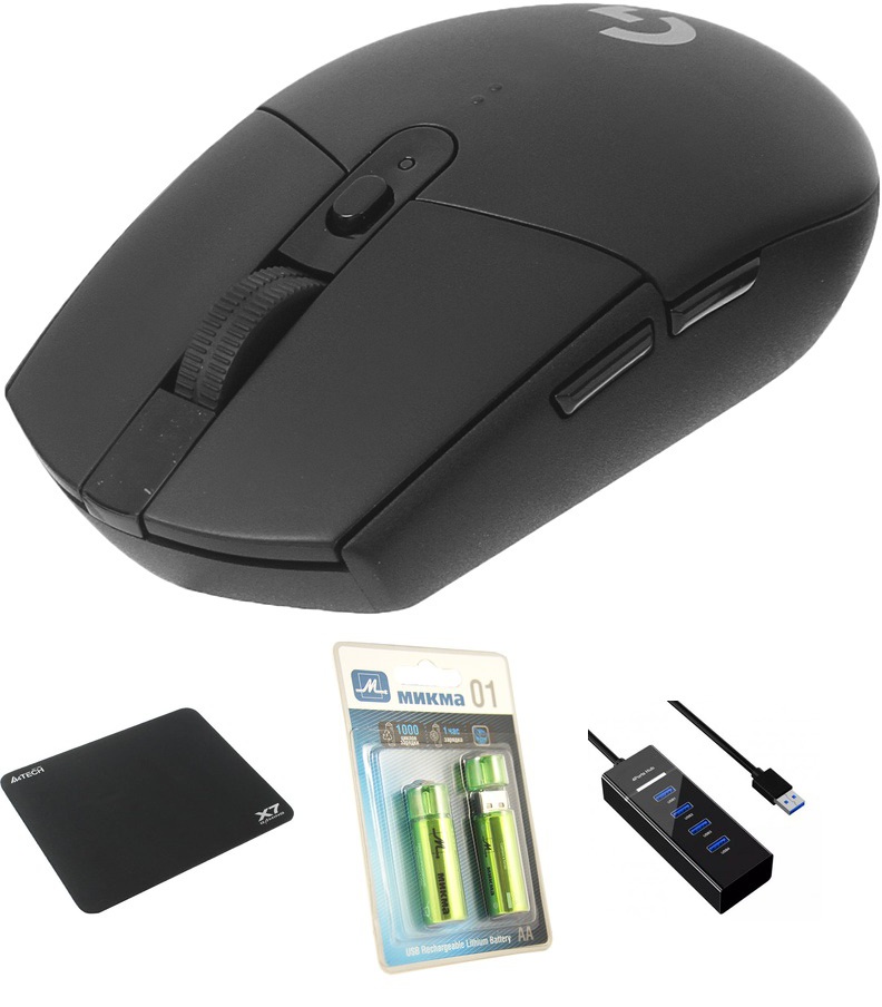 фото Мышь logitech g305 lightspeed gaming mouse black 910-005282 выгодный набор + серт. 200р!!!