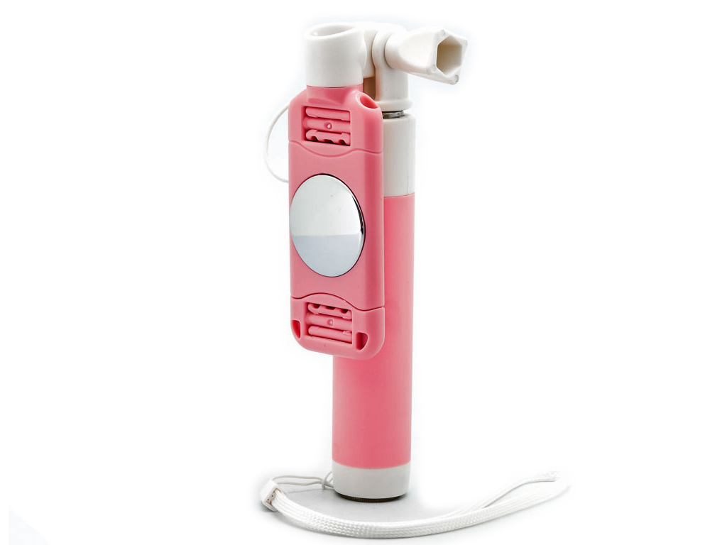 Штатив Монопод Devia 360 Degree Selfie Stick Wire Pink