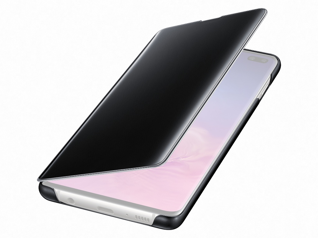 Аксессуар Чехол для Samsung Galaxy S10 Plus Clear View Cover Black EF-ZG975CBEGRU
