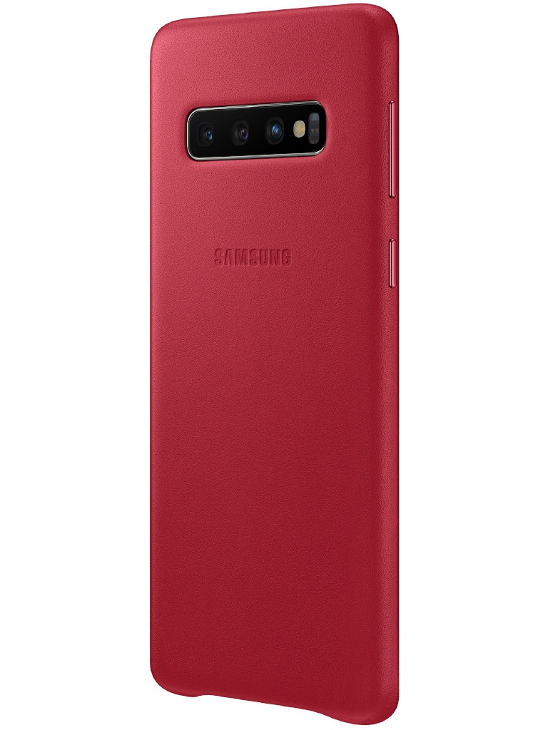 Аксессуар Чехол для Samsung Galaxy S10 Leather Cover Red EF-VG973LREGRU
