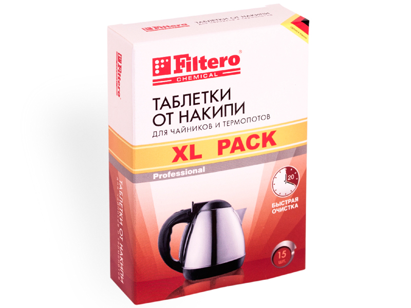 Таблетки от накипи для чайников и термопотов Filtero XL Pack 609