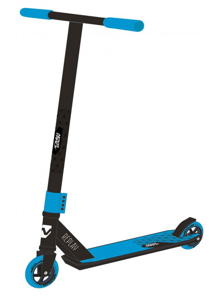 Самокат Novatrack Replay Black-Blue 120A.REPLAY.BBL9